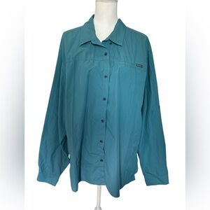 Eddie Bauer Men's Teal Lightweight Shirt Jacket size 2XL